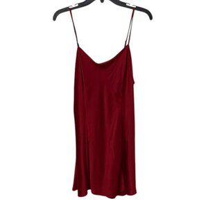 Victoria's Secret Red Silk Negligee Night Gown Womens Size Large